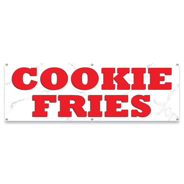 Signmission Cookie Fries Banner Concession Stand Food Truck Single Sided B-72-30038 - main